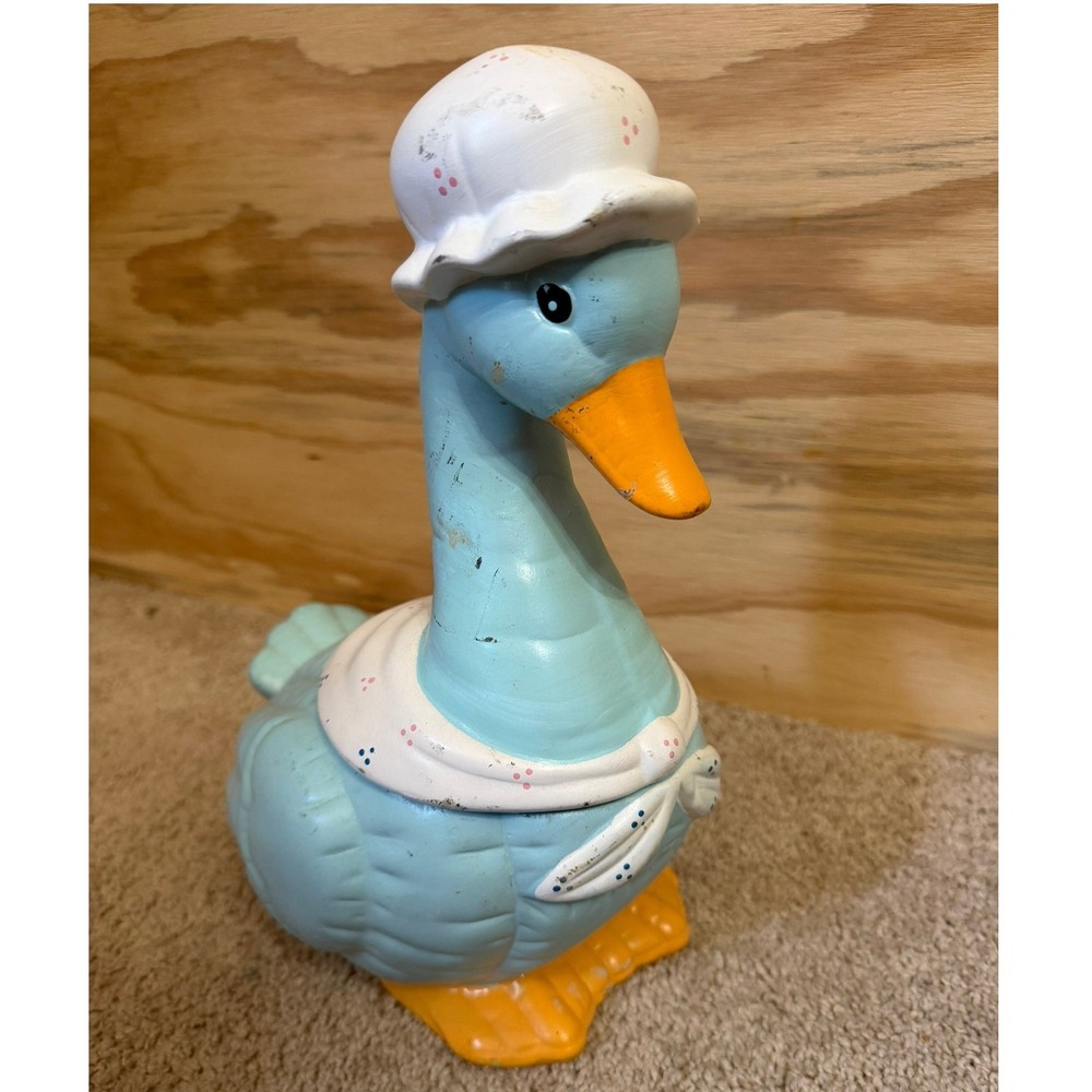 Vintage Goose Cookie Jar Cottagecore Farmhouse Rustic Country